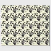Kaninchen-Cartoon Geschenkpapier (Flach)