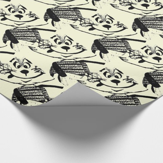 Kaninchen-Cartoon Geschenkpapier (Ecke)