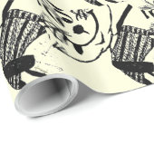 Kaninchen-Cartoon Geschenkpapier (Rolleneckpunkt)