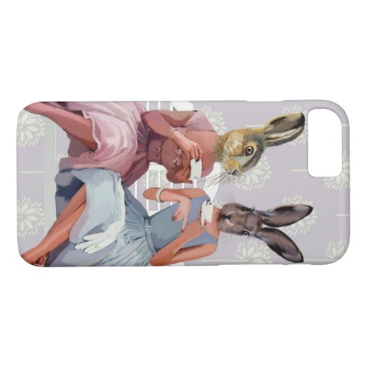 Kaninchen-Chat Case-Mate iPhone Hülle (Rückseite (Horizontal))