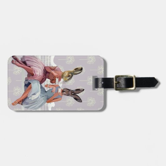 Kaninchen-Chat Gepäckanhänger (Vorderseite horizontal)