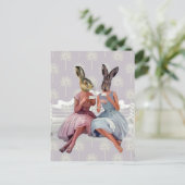 Kaninchen-Chat Postkarte (Stehend Vorderseite)