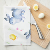 Kaninchen & Chicks Lover Geschenk, glückliches Ost Geschirrtuch (Viertel Falte)