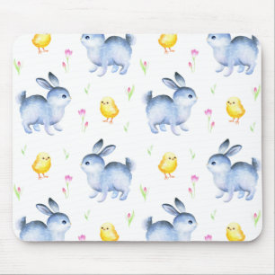 Kaninchen & Chicks Lover Geschenk, glückliches Ost Mousepad