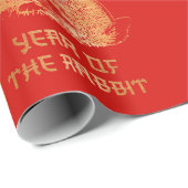Kaninchen Chinesisch Zodiac Lunar Neujahr Geschenkpapier (Rolleneckpunkt)