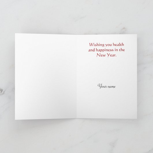 Kaninchen-Chinesisches Neujahrsfest Feiertagskarte (Innenseite)