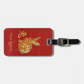 Kaninchen Chinesisches Sternzeichen Horoskop Gepäckanhänger (Vorderseite horizontal)