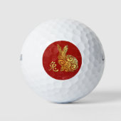 Kaninchen Chinesisches Sternzeichen Horoskop Golfball (Vorderseite)