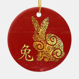 Kaninchen Chinesisches Sternzeichen Horoskop Keramik Ornament