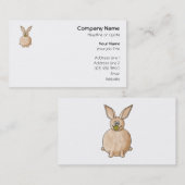 Kaninchen, das einen Löwenzahn isst Visitenkarte (Vorne/Hinten)