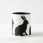 Kaninchen der schwarzen Silhouette Tasse (Zentrum)