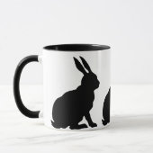 Kaninchen der schwarzen Silhouette Tasse (Links)