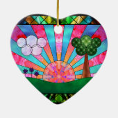 Kaninchen des Sonnenzeichens Keramikornament (Hinten)