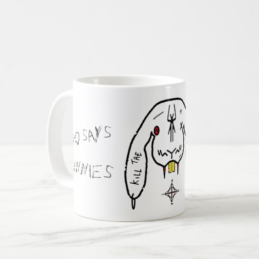 Kaninchen des Untergangs v3 Kaffeetasse (Vorderseite Links)