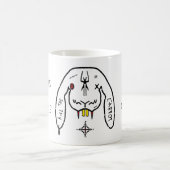 Kaninchen des Untergangs v3 Kaffeetasse (Mittel)