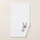Kaninchen-Design-Monogramm Badhandtuch Set (Handtuch)