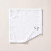 Kaninchen-Design-Monogramm Badhandtuch Set (Waschlappen)
