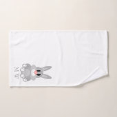 Kaninchen-Design-Monogramm Badhandtuch Set (Handtuch)