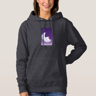 Kaninchen, die auf dem Mond schlafen. Hoodie