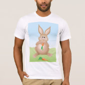 Kaninchen, die den Carrot Mens T - Shirt essen (Vorderseite)