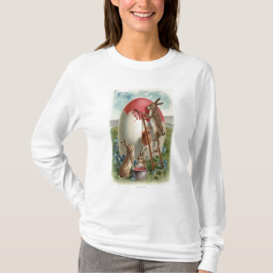 Kaninchen, die ein Ei malen T-Shirt
