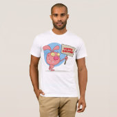 Kaninchen, die einen glücklichen Ostersigniker-T - T-Shirt (Vorne ganz)