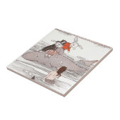 Kaninchen, die Wal-Treffen-Meerjungfrau reiten Fliese (Seite)