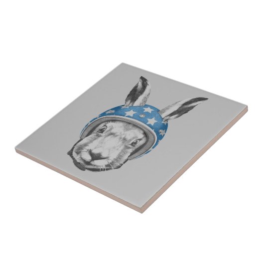 Kaninchen-Draufgänger Fliese (Seite)