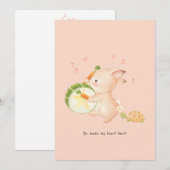 Kaninchen-Drummer-Musikparade Dankeskarte (Vorne/Hinten)