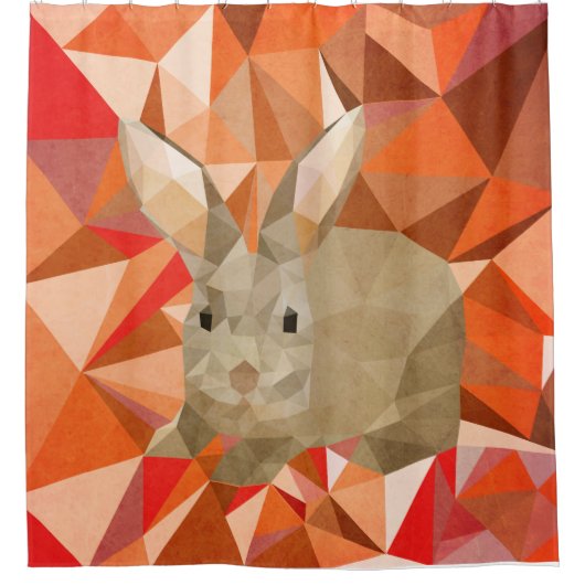 Kaninchen Duschvorhang (Vorderseite)