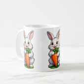 Kaninchen Eating Carrot Kaffeetasse (Vorderseite Links)