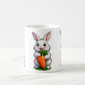 Kaninchen Eating Carrot Kaffeetasse (Mittel)