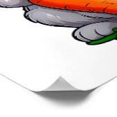 Kaninchen Eating Carrot Poster (Ecke)