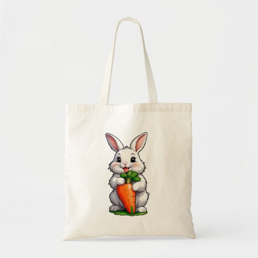 Kaninchen Eating Carrot Tragetasche (Vorne)