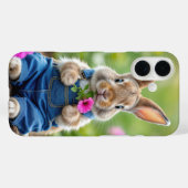 Kaninchen Eating Pink Petunia Blume Case-Mate iPhone Hülle (Rückseite (Horizontal))