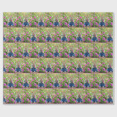 Kaninchen Eating Pink Petunia Blume Geschenkpapier (Flach)