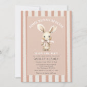 Kaninchen Einige Sonne ist auf dem Weg Babydusche Einladung (Vorderseite)