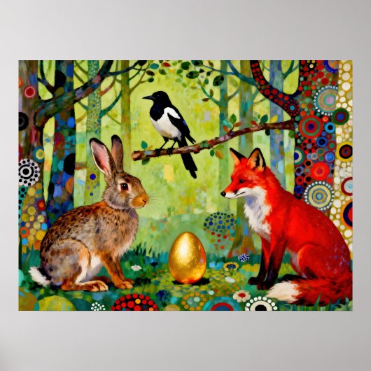 Kaninchen, Elster, Fuchs und „Das Geheimnis des Wa Poster (Vorne)