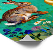 Kaninchen, Elster, Fuchs und „Der Teilungspfad“ Poster (Ecke)