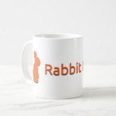 Kaninchen-Entweichen-Tasse (weiß) Kaffeetasse (Vorderseite Links)