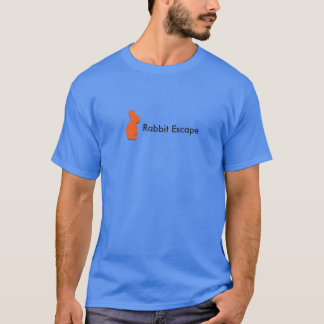 Kaninchen-Entweichenlogo+NamensT - Shirt (blau)