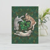 "Kaninchen erstarrt." Flache Karte (Stehend Vorderseite)