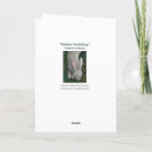 "Kaninchen erstarrt." Ostergrußkarte Karte (Rückseite)