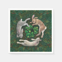 "Kaninchen erstarrt." Serviette