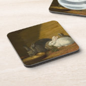Kaninchen essen Untersetzer der Kunst (Linke Seite)