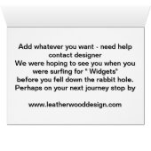 Kaninchen fallen die Hole des Kaninchens Gruß (Innenansicht Horizontal (Unten))