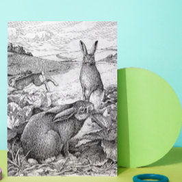 Kaninchen Feiertagskarte