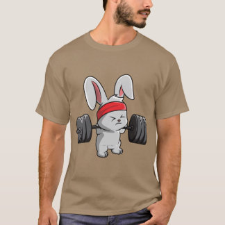 Kaninchen Fitnessstudio Workout Familie T-Shirt