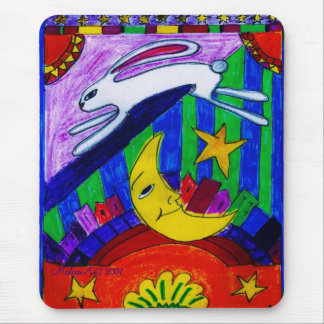 Kaninchen flog über den Mond, Mousepad