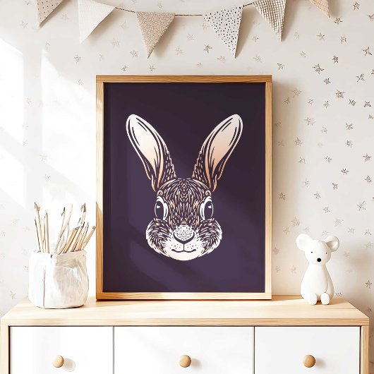 Kaninchen | Forest Animal Rabbit Wall Print Poster
